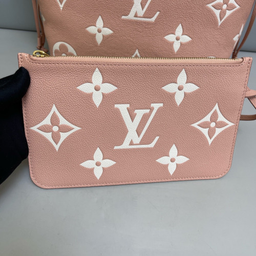 Louis Vuitton Neverfull MM Monogram Empreinte Giant Pink