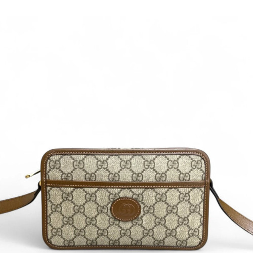 Gucci Camera Case GG Supreme Monogram Tan