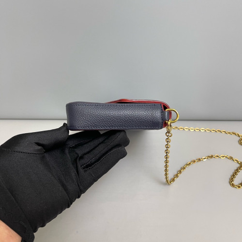 Louis Vuitton Pochette Felicie Chain Wallet Monogram Empreinte Blue