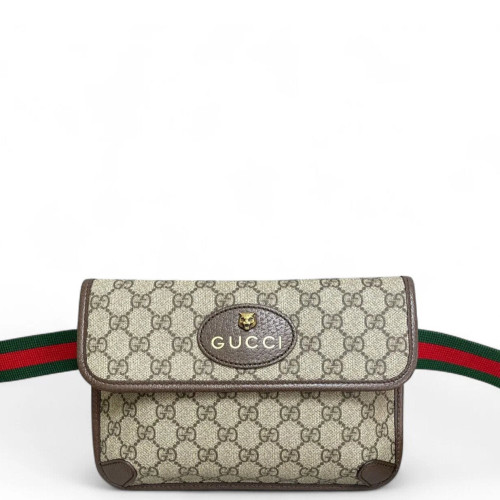 Gucci Neo Vintage Belt Bag GG Supreme Monogram Beige Brown Green