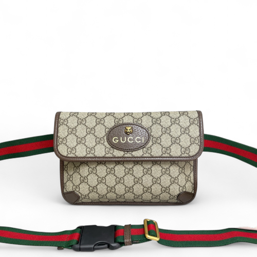 Gucci Neo Vintage Belt Bag GG Supreme Monogram Beige Brown Green