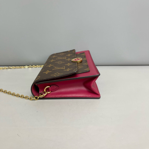 Louis Vuitton Flore Chain Wallet Monogram Fuchsia