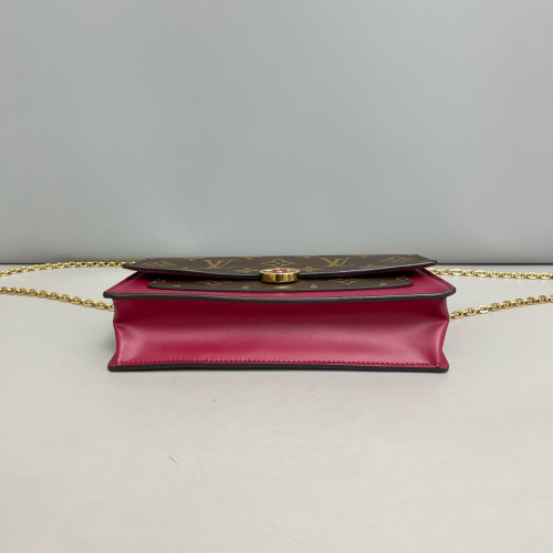 Louis Vuitton Flore Chain Wallet Monogram Fuchsia
