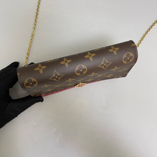 Louis Vuitton Flore Chain Wallet Monogram Fuchsia