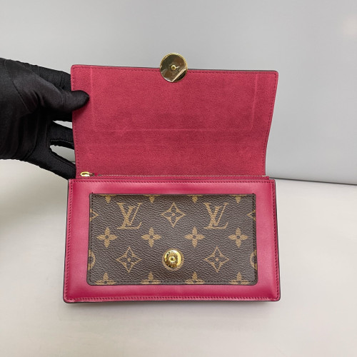 Louis Vuitton Flore Chain Wallet Monogram Fuchsia