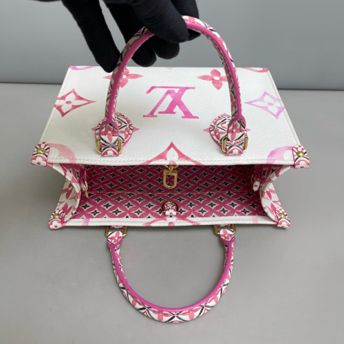 Louis Vuitton Onthego PM Monogram White Pink