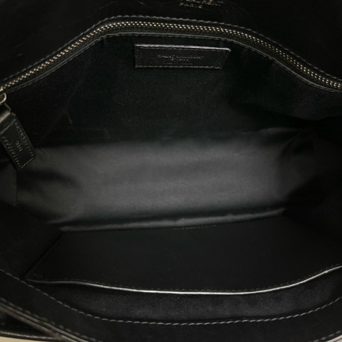 Yves Saint Laurent Medium Niki Messenger Pull Up Leather Black