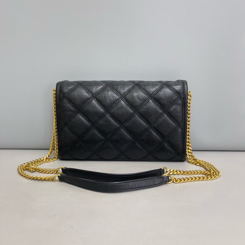 Yves Saint Laurent Becky Chain Calfskin Black