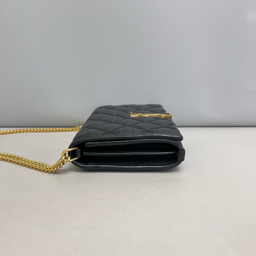Yves Saint Laurent Becky Chain Calfskin Black