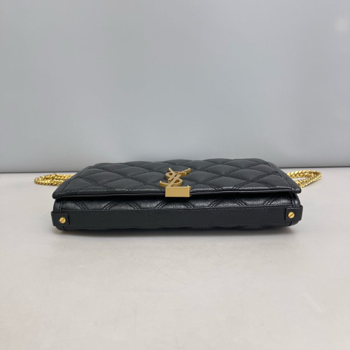 Yves Saint Laurent Becky Chain Calfskin Black