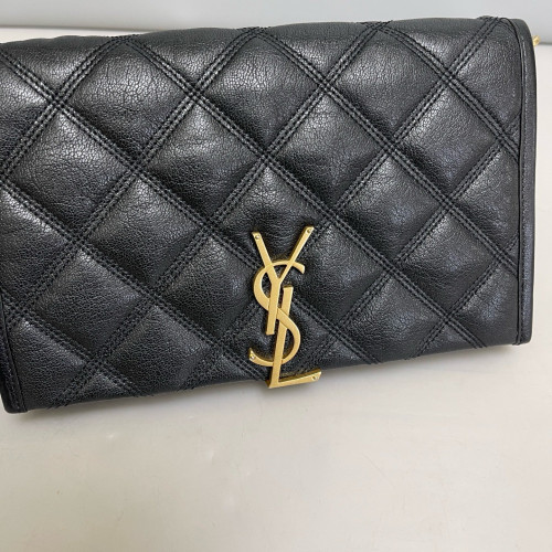 Yves Saint Laurent Becky Chain Calfskin Black