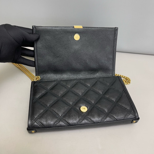 Yves Saint Laurent Becky Chain Calfskin Black