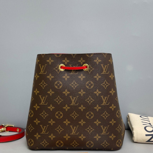 Louis Vuitton Neonoe MM Monogram Brown Red