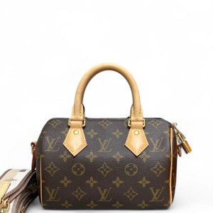 Louis Vuitton Speedy Bandouliere 20 Monogram Brown Natural Tan