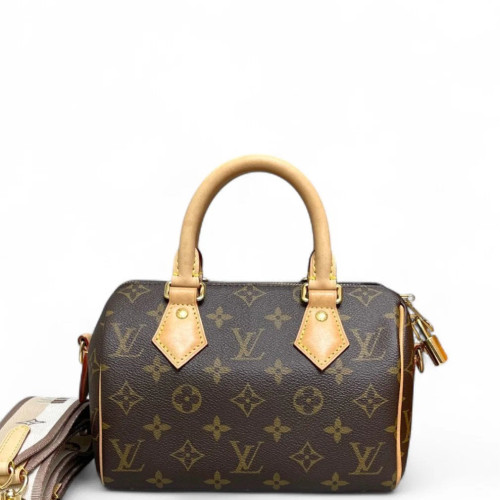 Louis Vuitton Speedy Bandouliere 20 Monogram Brown Natural Tan