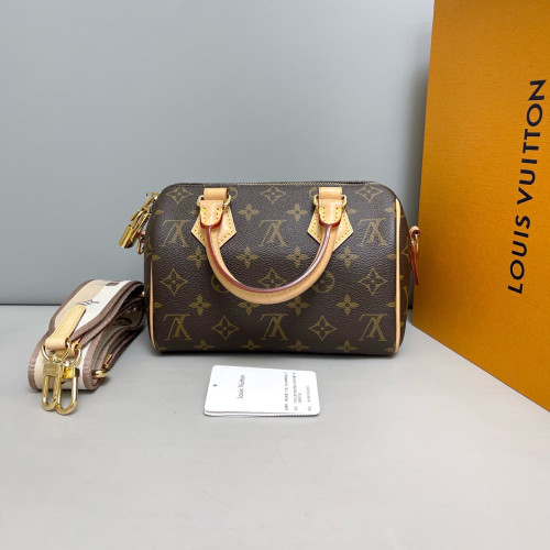 Louis Vuitton Speedy Bandouliere 20 Monogram Brown Natural Tan