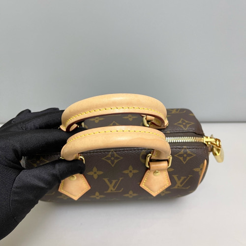 Louis Vuitton Speedy Bandouliere 20 Monogram Brown Natural Tan
