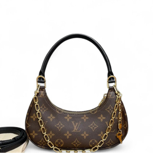 Louis Vuitton Shoulder Bag Monogram Brown Black