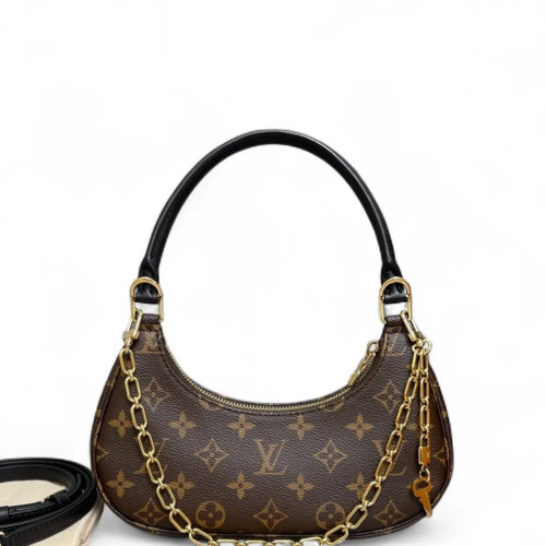 Louis Vuitton Shoulder Bag Monogram Brown Black