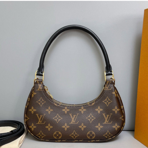 Louis Vuitton Shoulder Bag Monogram Brown Black