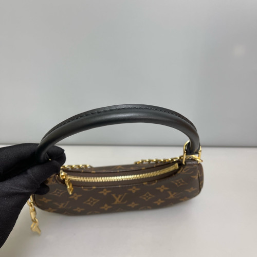 Louis Vuitton Shoulder Bag Monogram Brown Black