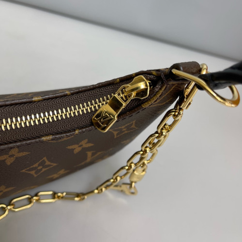 Louis Vuitton Shoulder Bag Monogram Brown Black