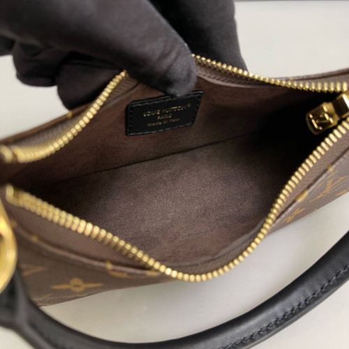 Louis Vuitton Shoulder Bag Monogram Brown Black