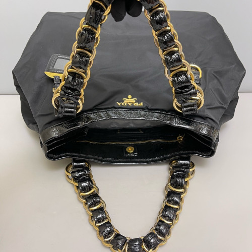 Prada Tote Bag Nylon Vela Black