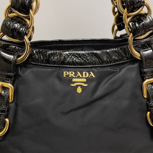 Prada Tote Bag Nylon Vela Black