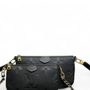 Louis Vuitton Multi Pochette Accessories Monogram Empreinte Giant Black
