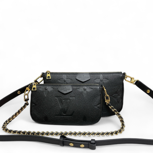 Louis Vuitton Multi Pochette Accessories Monogram Empreinte Giant Black