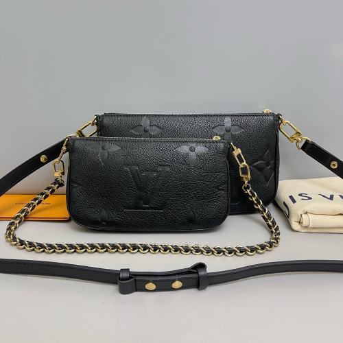 Louis Vuitton Multi Pochette Accessories Monogram Empreinte Giant Black