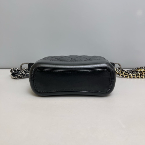 Chanel Quilted Small Gabrielle Hobo Calfskin Black Chanel Quilted Small Gabrielle Hobo Calfskin Black