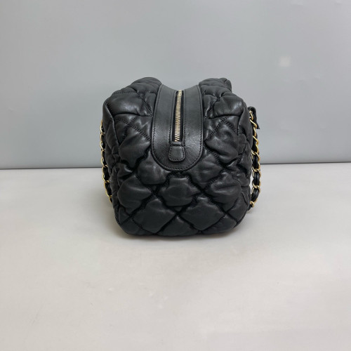 Chanel Quilted Boston Bag Calfskin Black