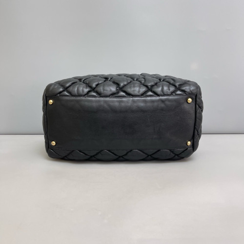 Chanel Quilted Boston Bag Calfskin Black
