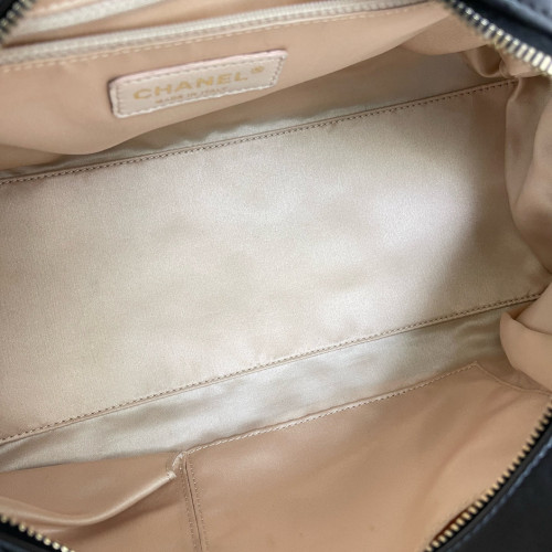 Chanel Quilted Boston Bag Calfskin Black