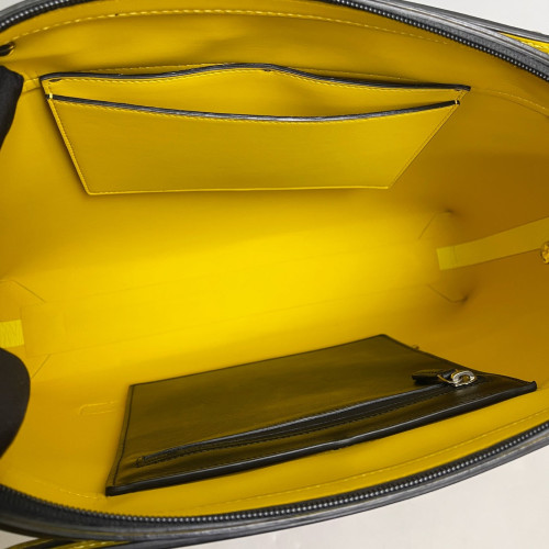 Fendi Briefcase FF Calfskin Brown Black Yellow Fendi Briefcase FF Calfskin Brown Black Yellow
