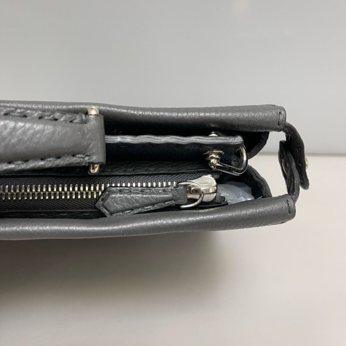 Fendi Selleria Peekaboo Fit Grained Calfskin Charcoal