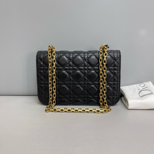 Dior Cannage Dioraddict Flap Calfskin Black