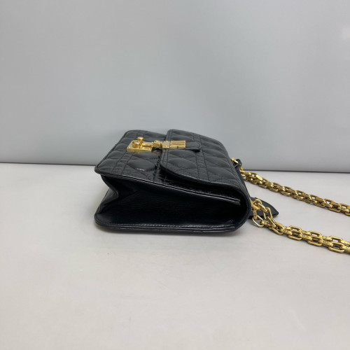 Dior Cannage Dioraddict Flap Calfskin Black