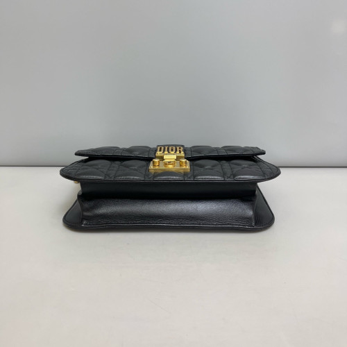Dior Cannage Dioraddict Flap Calfskin Black