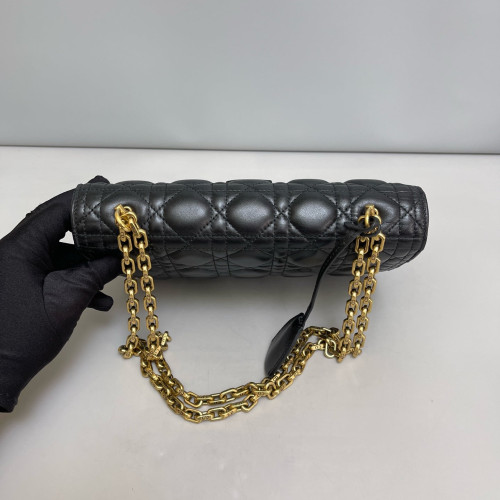 Dior Cannage Dioraddict Flap Calfskin Black