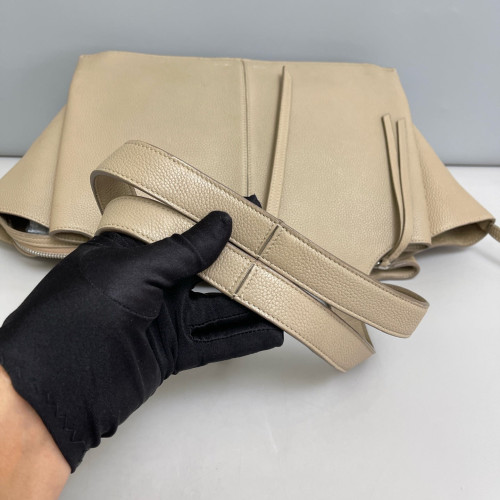 Celine Small Tri-Fold Bag Grained Calfskin Grey