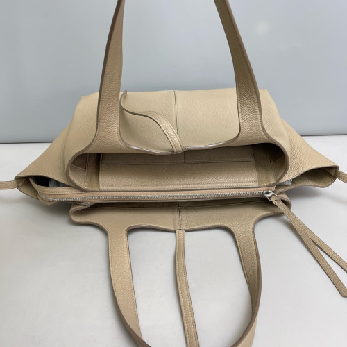 Celine Small Tri-Fold Bag Grained Calfskin Grey