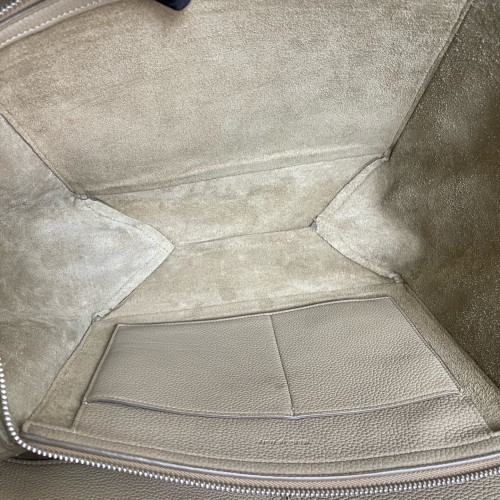 Celine Small Tri-Fold Bag Grained Calfskin Grey