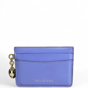 Bvlgari Serpenti Forever Card Holder Smooth Calfskin Blue