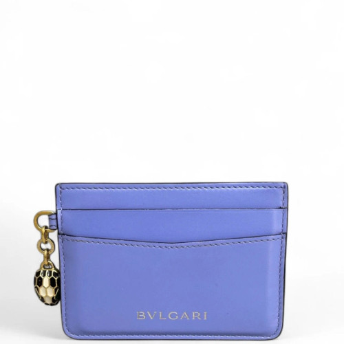 Bvlgari Serpenti Forever Card Holder Smooth Calfskin Blue