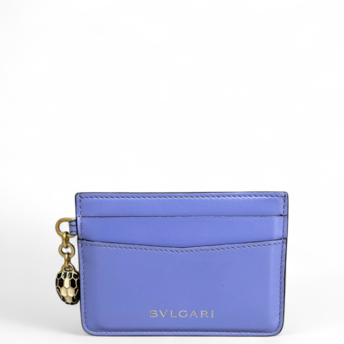 Bvlgari Serpenti Forever Card Holder Smooth Calfskin Blue
