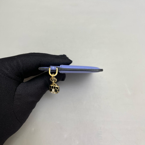 Bvlgari Serpenti Forever Card Holder Smooth Calfskin Blue