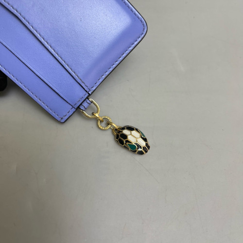 Bvlgari Serpenti Forever Card Holder Smooth Calfskin Blue